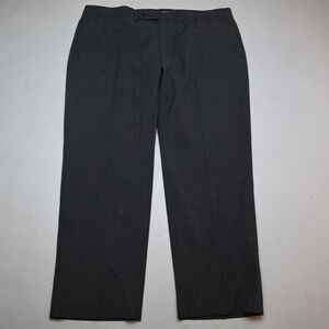 Michael Strahan 42x30 Gray Stretch Wool Flat Front Straight Suit Trouser Pants
